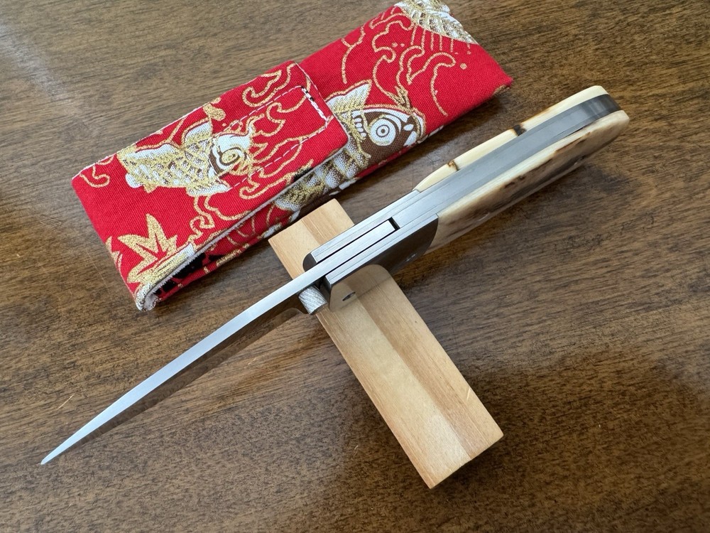 Bill Massey Custom Folding Knife ATS-34 Blade Nice Handle