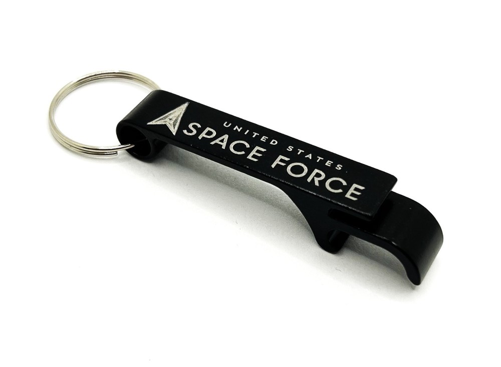 U.S. Space Force Black Keychain & Bottle Opener