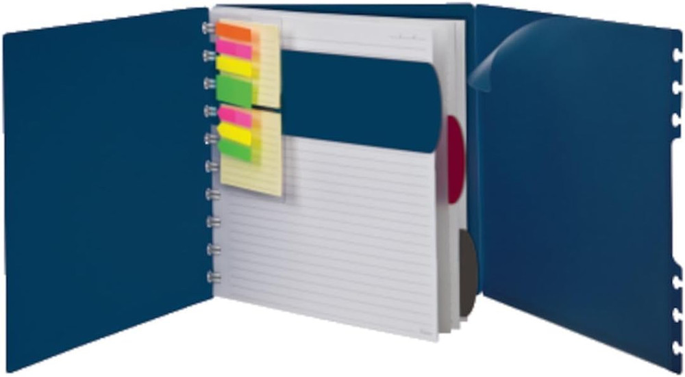 Versa Crossover Notebook, Letter Size, Wide-Ruled, Navy, 60 Sheets (25-634)
