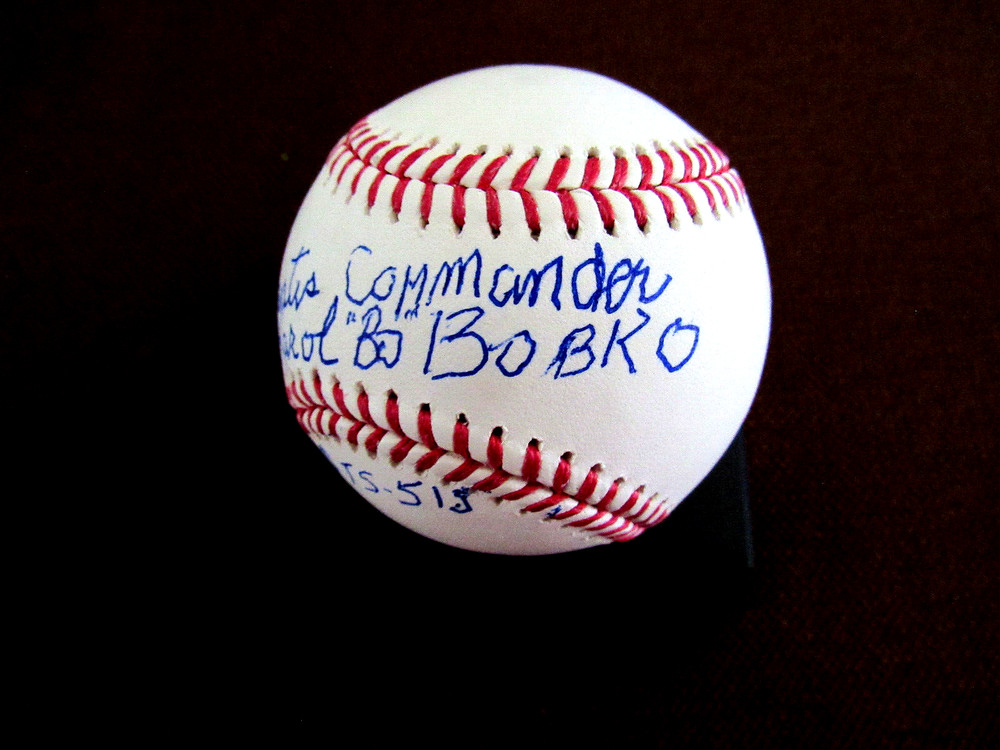 KAROL BO BOBKO STS51 FIRST ATLANTIS COMMANDOR ASTRONAUT SIGNED AUTO BASEBALL JSA