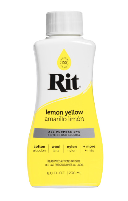 Rit All-Purpose Liquid Dye, Lemon Yellow, 8 Fl. Oz.