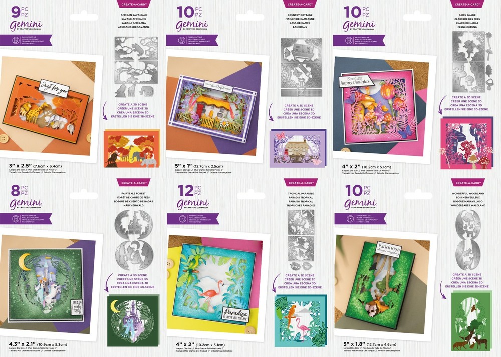 Gemini - Interchangeable Scene Dies - Create A Card dies by Crafter's Companion