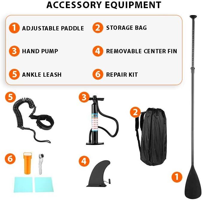 ASA TECHMED Inflatable SUP - Stand Up Paddle Board, Adjustable Paddle