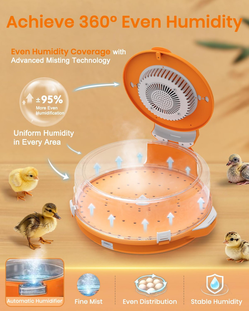Incubators for Hatching Eggs,15 Egg Incubator with Automatic Egg Turner,Temperat