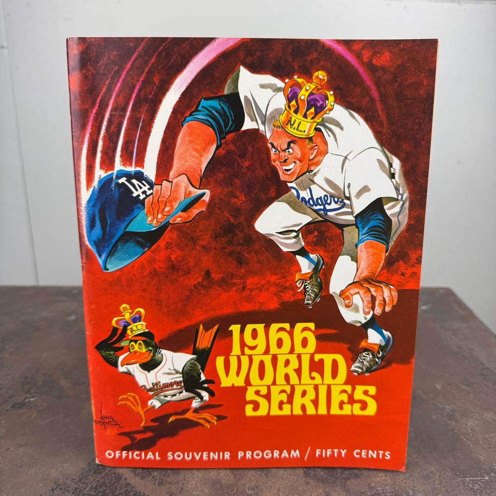 1966 World Series MLB Baseball Program LA Dodgers vs Baltimore Orioles