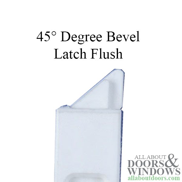 Tilt Latch, Slide in Plastic, Left Hand - White