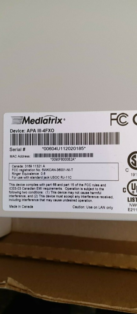 Mediatrix APA III-4FX0