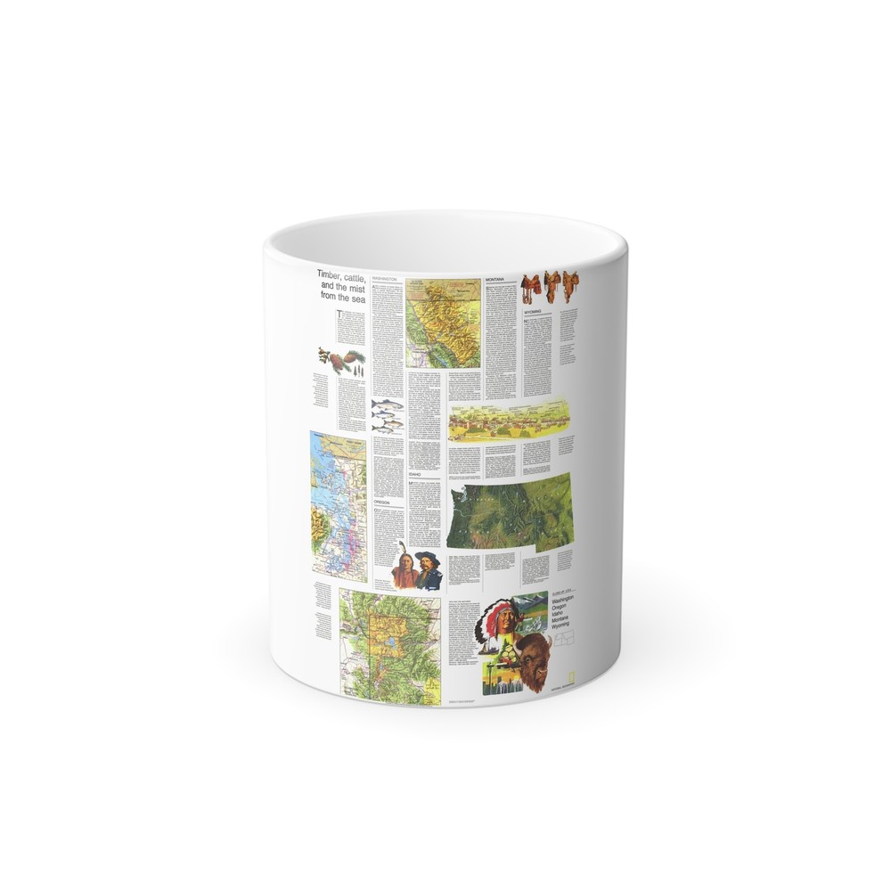 USA - Northwest 2 (1973) (Map) Color Changing Mug 11oz