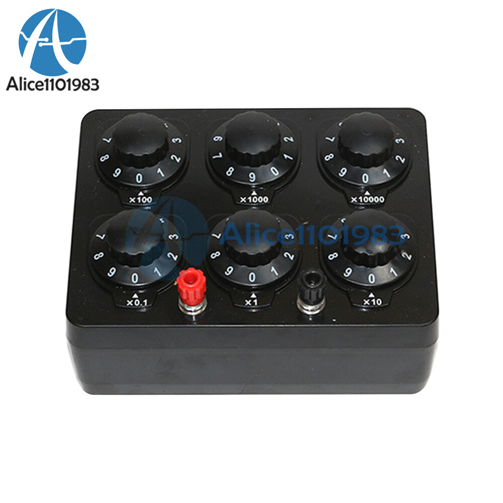 0-99999Ohm 0.5W 6knobs Simple Resistance Box Resistor Electrical teaching