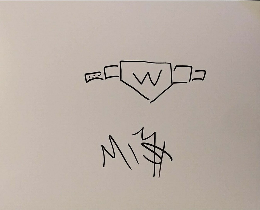 The Miz signed sketch