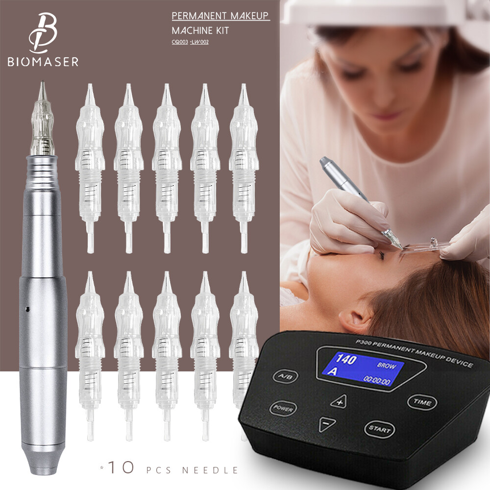 Permanent Makeup Machine - BIOAMSER Permanent Makeup Tattoo Machine Kit with Pen