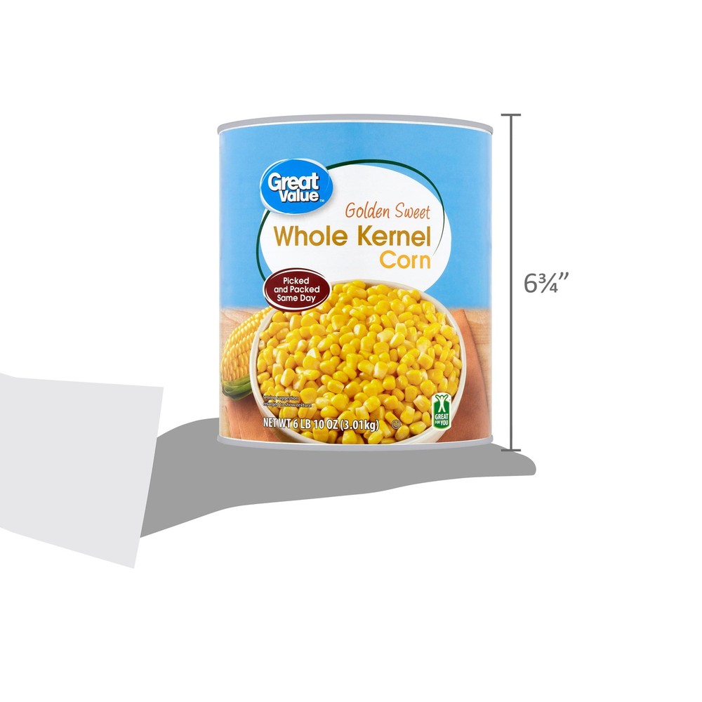 Great Value, Golden Sweet Whole Kernel Corn, 106 oz