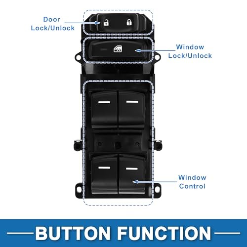 Power Window Switch Front Left Driver Side Window Control Switch for Honda CR