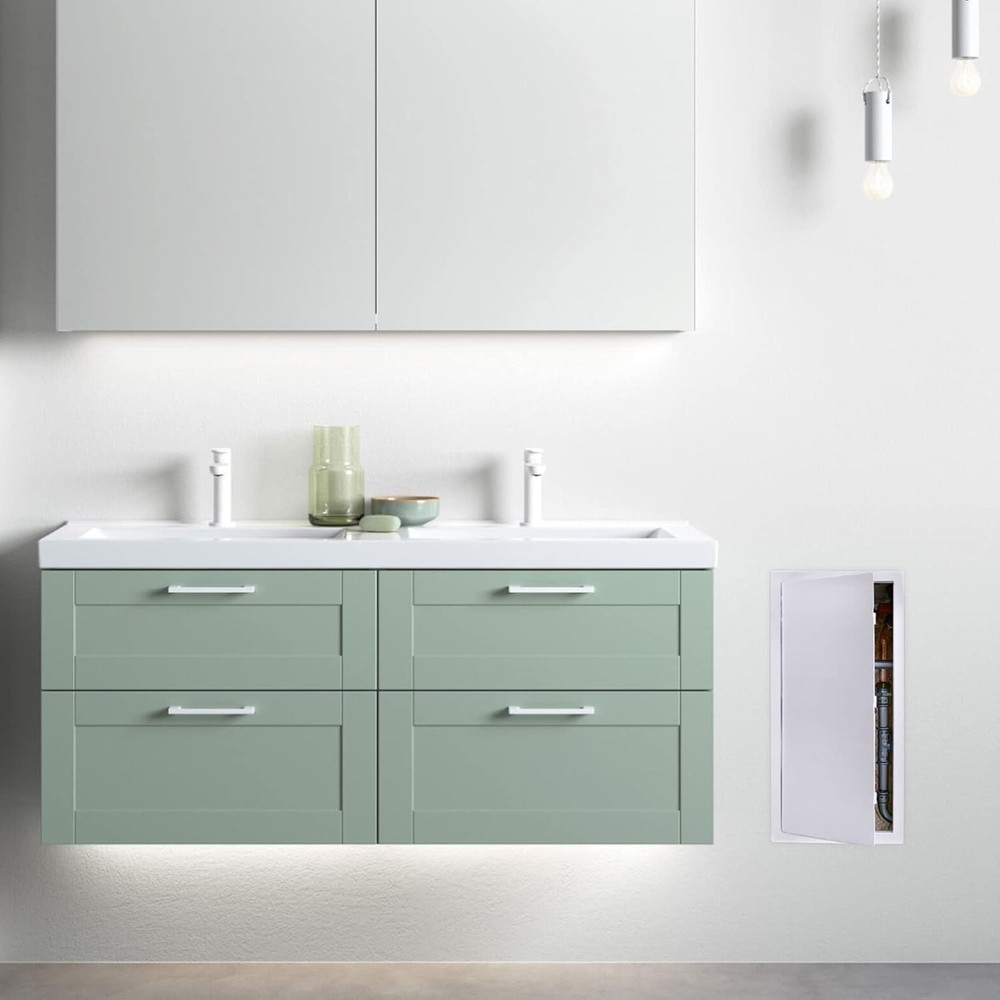 Plastic Access Panel 14x29 Inch for Drywall Ceiling Hinged Removable White