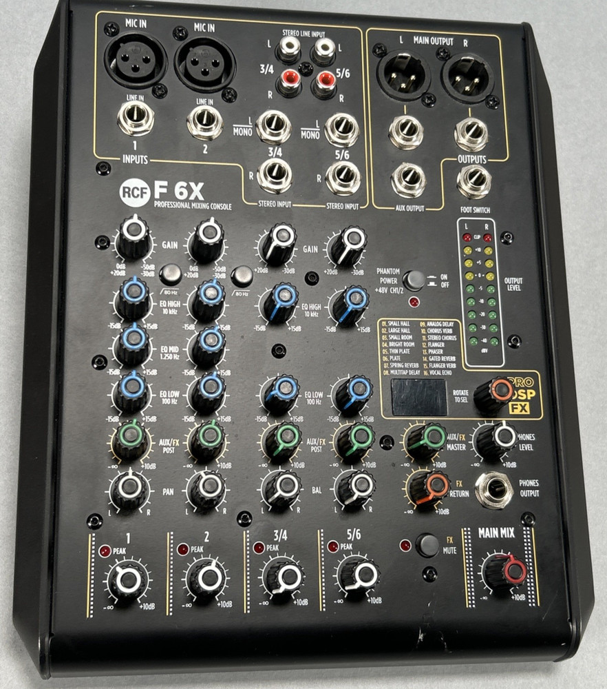 RCF F-6X Analog Mixer - Black
