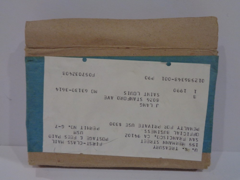 1990-S Proof Set including Original Shipping Box.