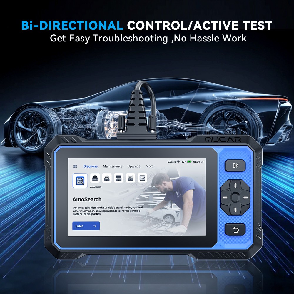 Mucar 632 OBD2 Scanner ABS SRS Car Diagnostic Tool Code Reader Free Update