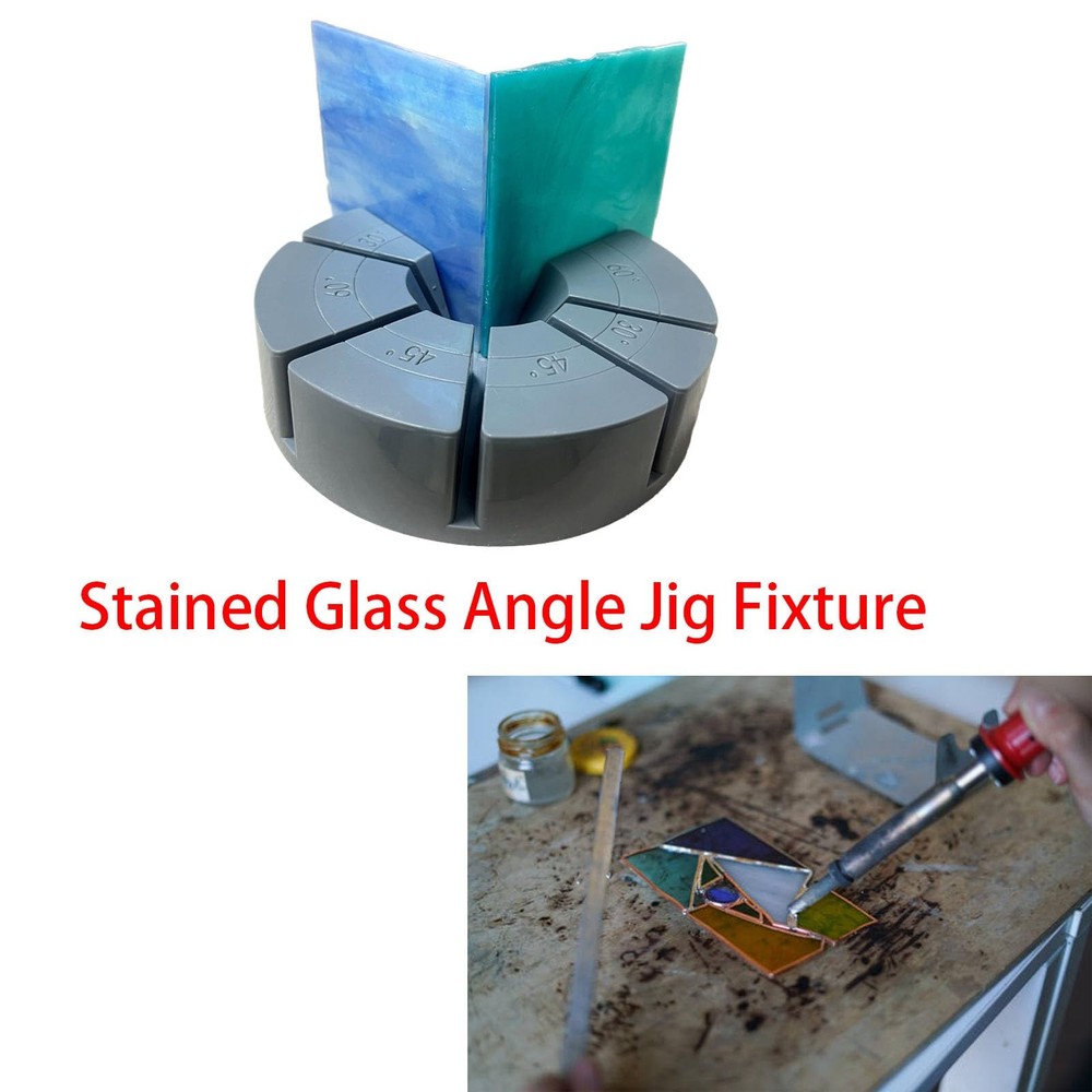 SPANSEE Stained Glass Angle Tool, 3D Soldering Jig, gray