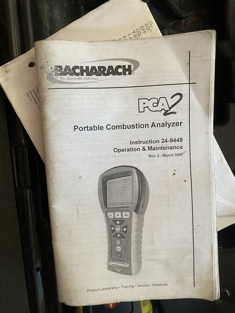 HVAC Bacharach PC2 Analyzer
