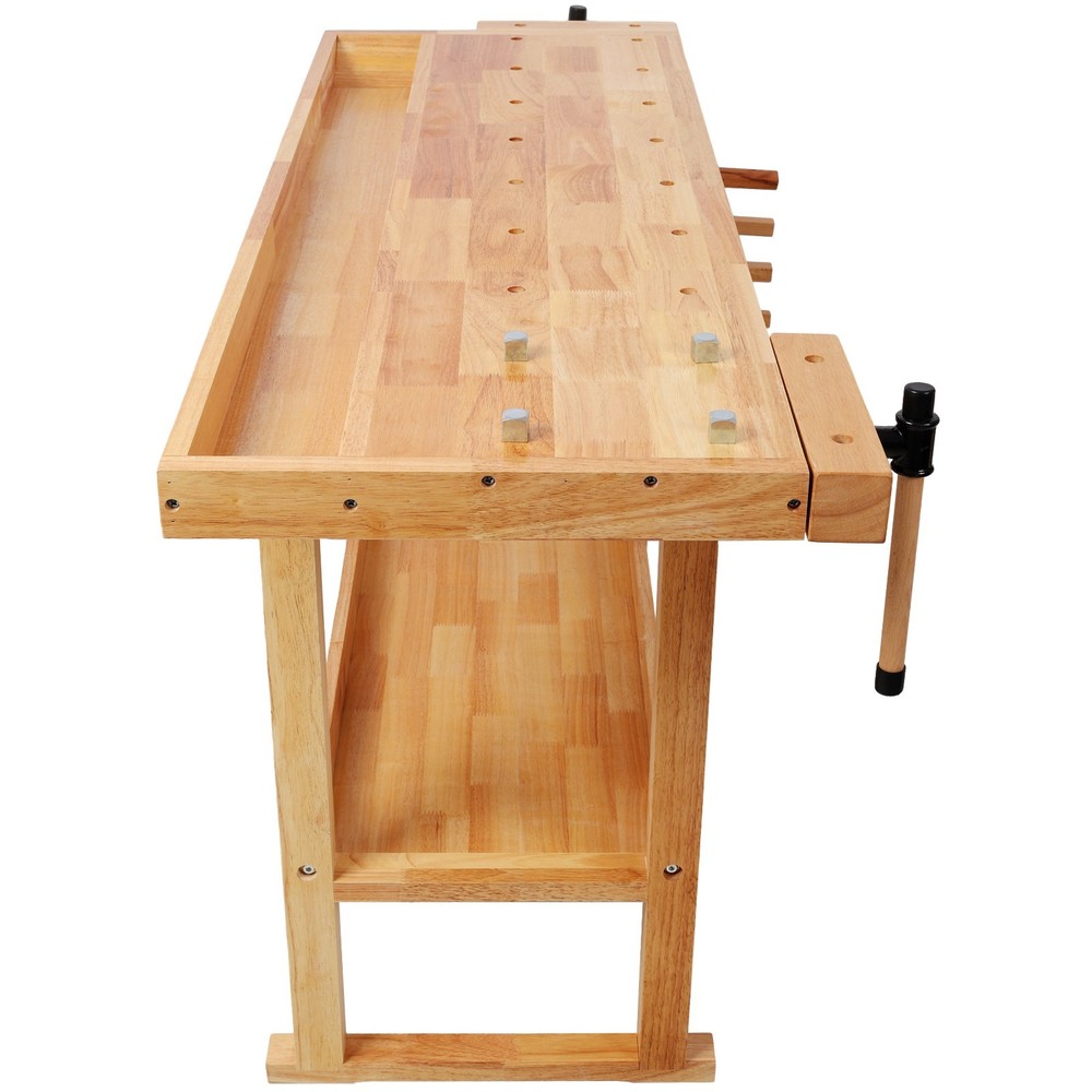 Heavy Duty 55" Wood Workbench 300Lbs Capacity with Adjustable Handle