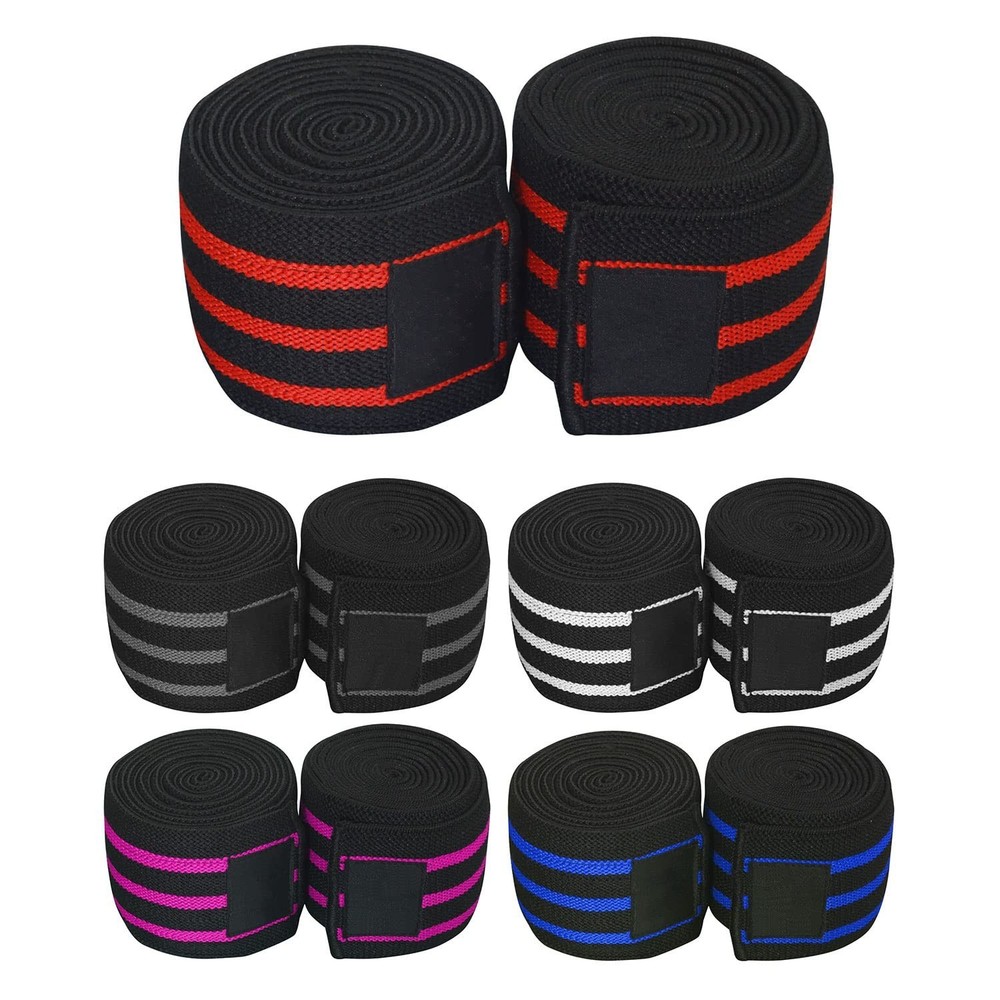 Weightlifting Knee Wrap (Pair) Red