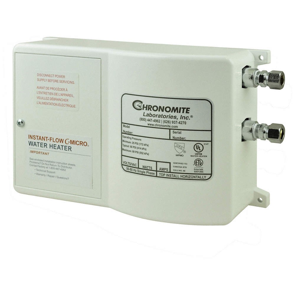 CHRONOMITE INSTANT-FLOW MICRO CM-12L/120 110F Electric Tankless Water Heater,120