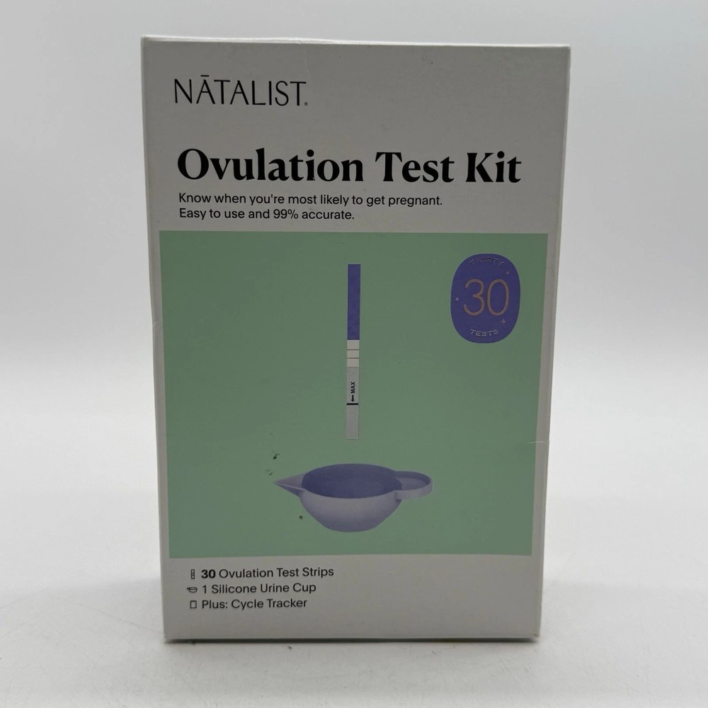 Natalist Ovulation Test Strips & Tracker Kit 30Ct With Test Cup SEALED