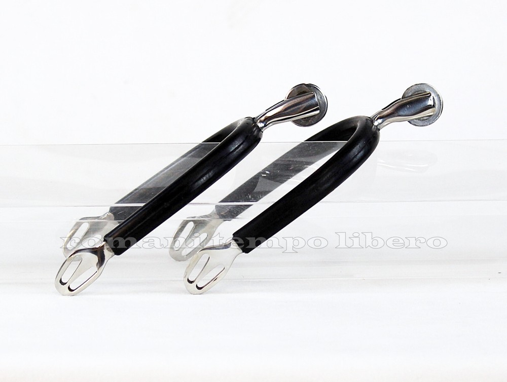 RUBBER COATED ENGLISH SPURS WITH SMOOTH WHEEL