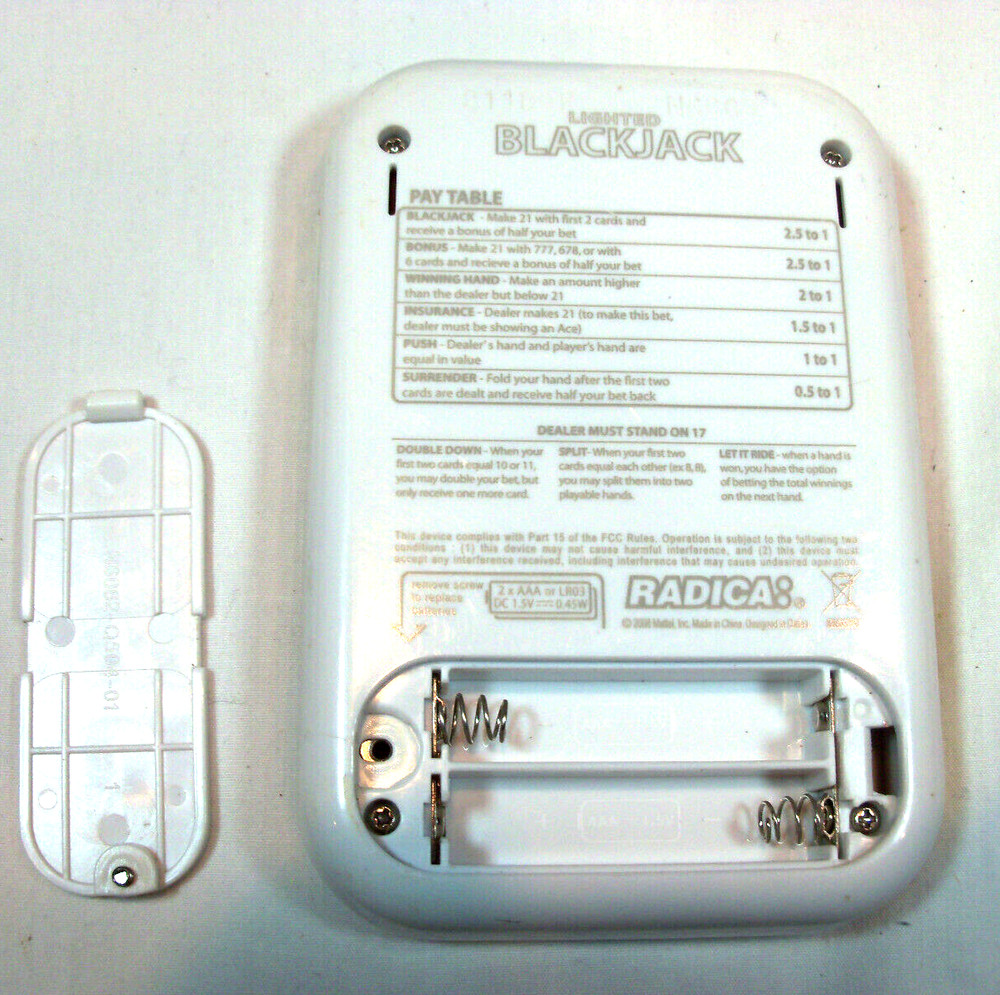 Radica Lighted Blackjack Electronic Handheld Card Game Tested