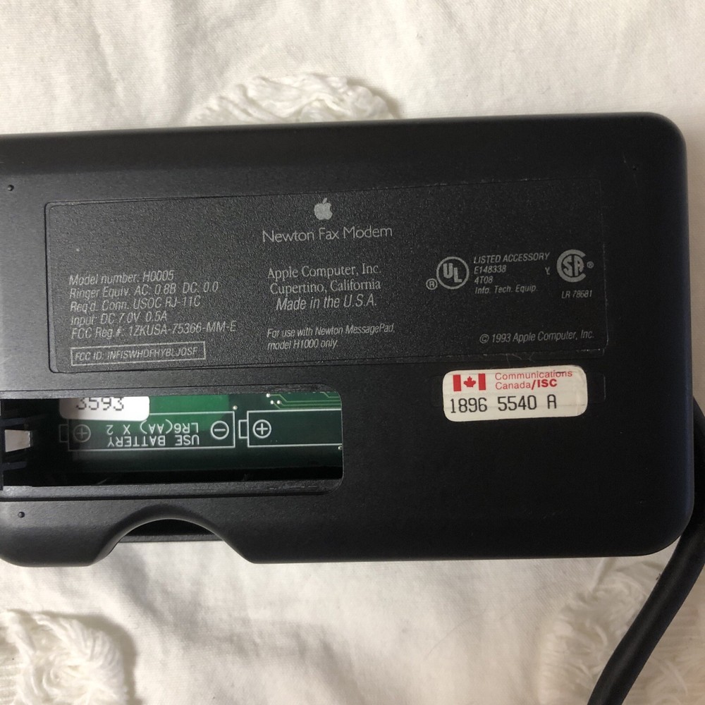 APPLE Newton Fax Modem 1993 MH0005 X 2 Untested *See Note*