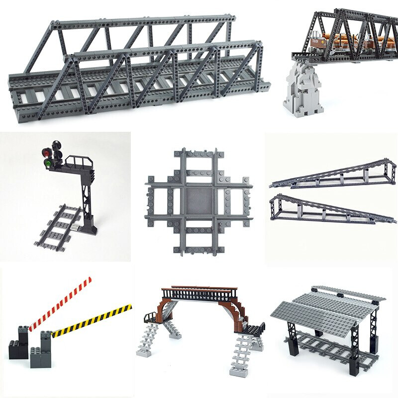 Station Tracks Railway Buffer for Lego Kit Train Building Blocks Sets - 28 Sets!