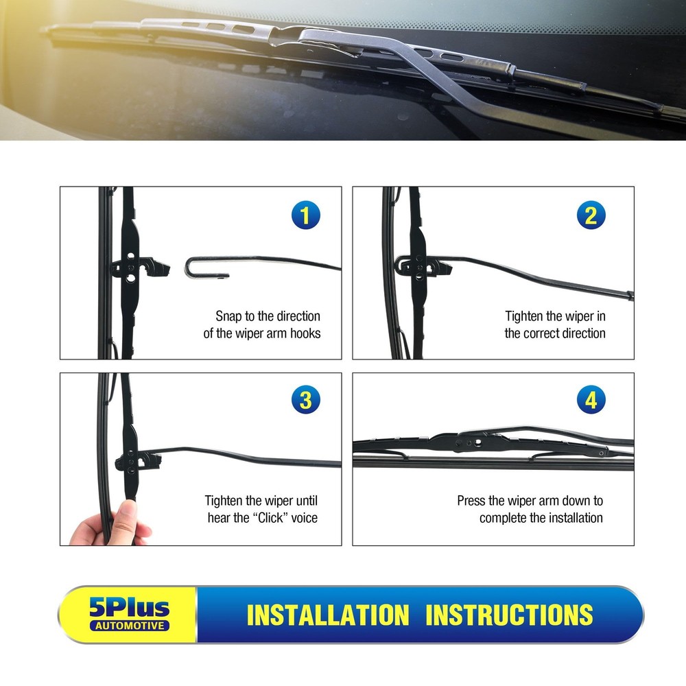 Dodge Ram 1500 Windshield Wipers 22" - 5 Pack Replacement for 2010-2023