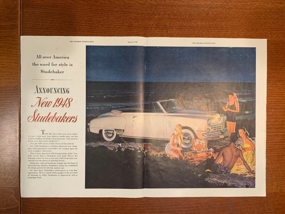 Magazine Ad* - 1948 - Studebaker  - (two-pages)