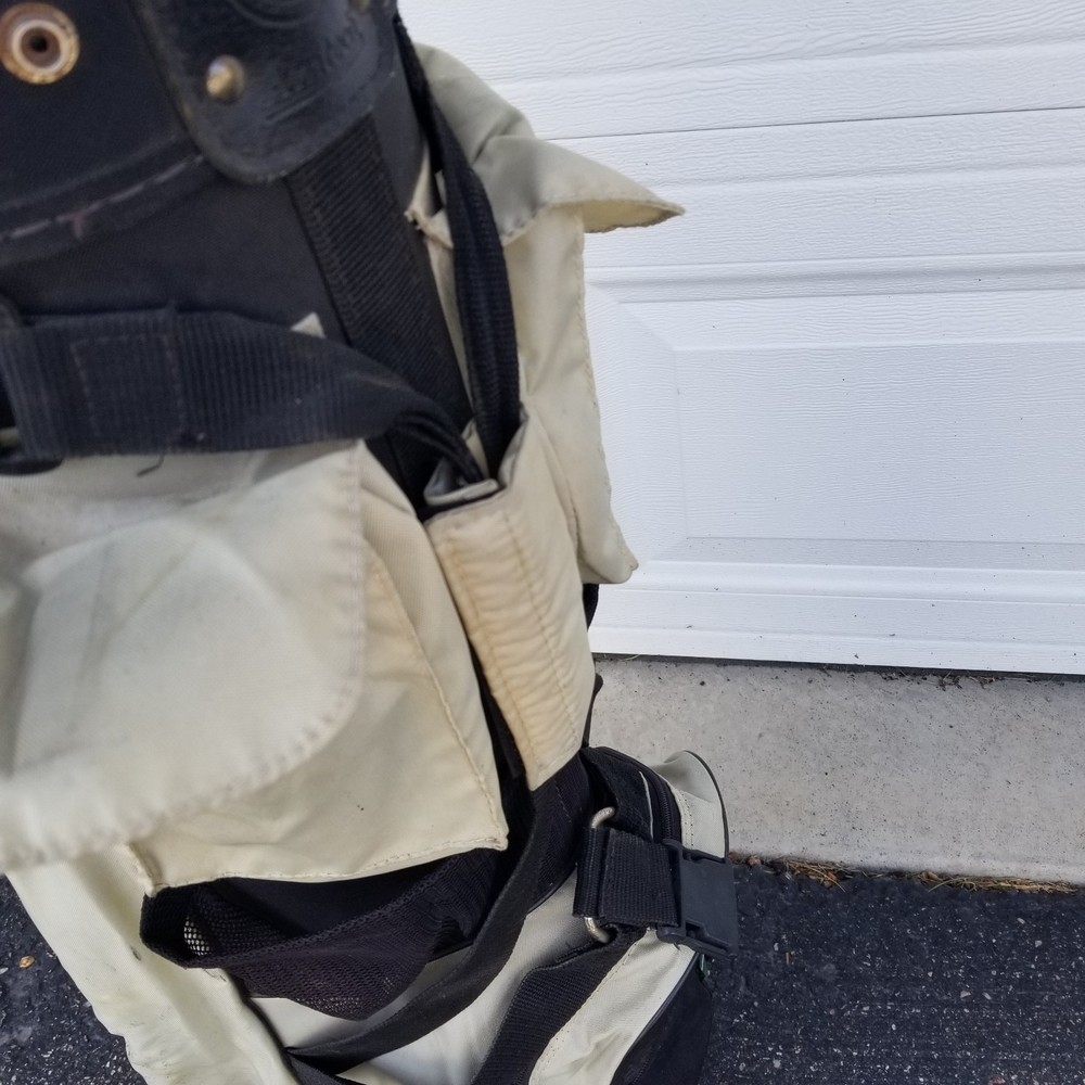 Vintage Golf Bag "Amtech" Tan 3-Way Divider