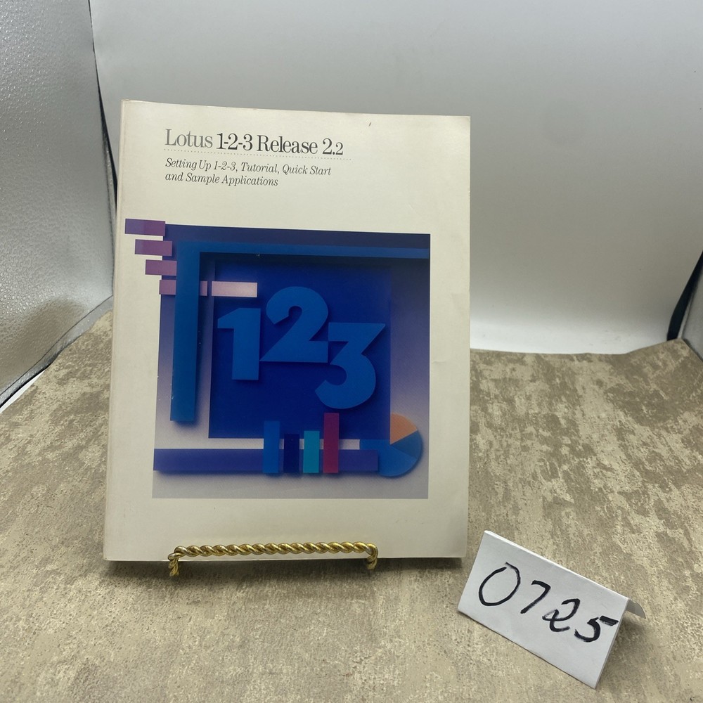 IBM LOTUS 123 RELEASE 2.2/ Setting Up, Quick Start & Samples Manual Only