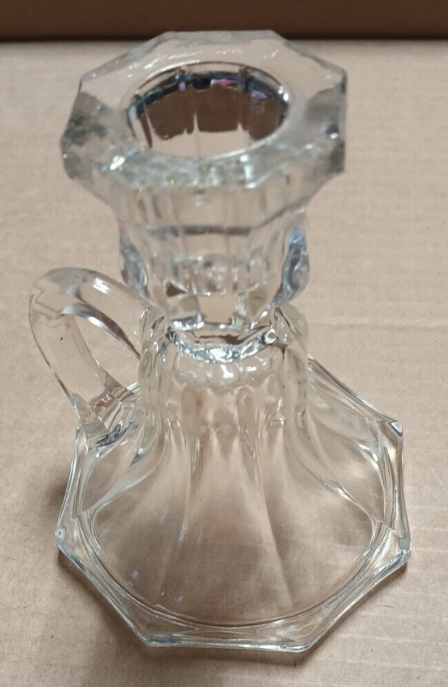 Crystal Finger Loop Candle holder. 5" tall Candlestick