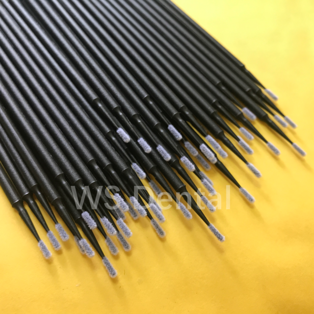100Pc Dental Micro Applicator Tips Cleaning Brush Disposable Microbrush Bendable