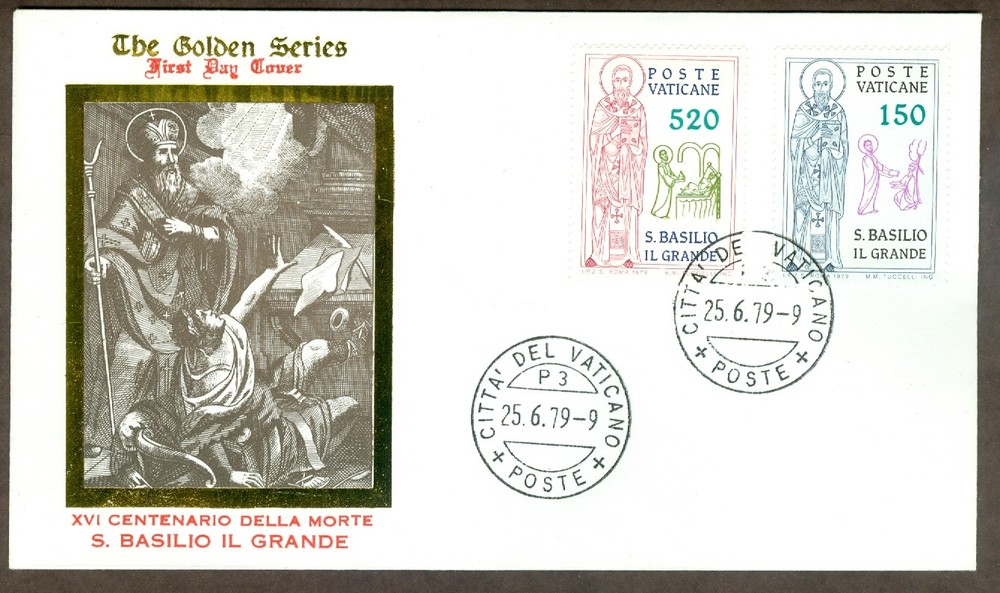 Vatican City Sc# 652-3: St. Basil the Great on FDC