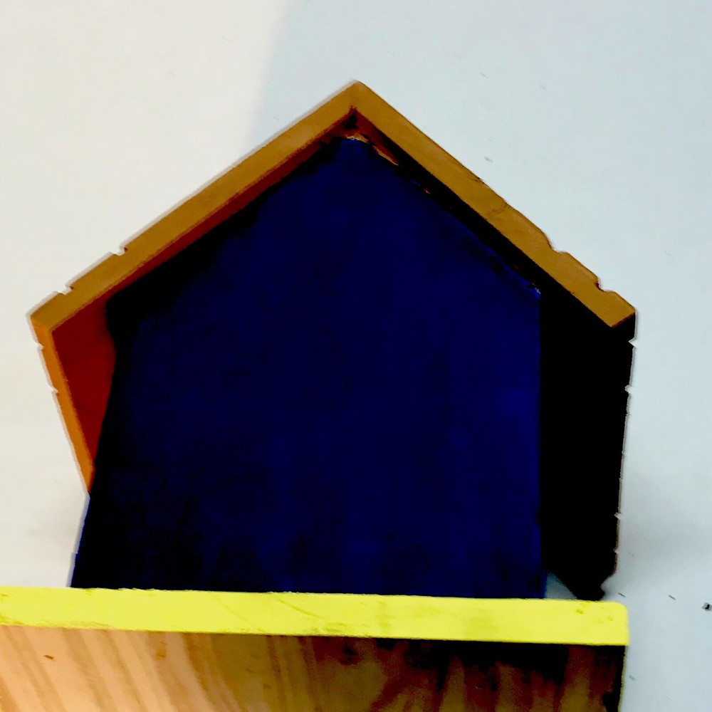 Custom 4 X 4 Painted Bird House (New)