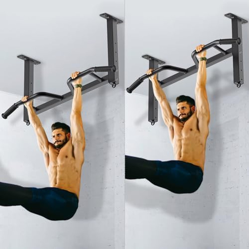 32" Ceiling Mounted Pull up Bar - Heavy Duty, Highly Adjustable, Multifunctional