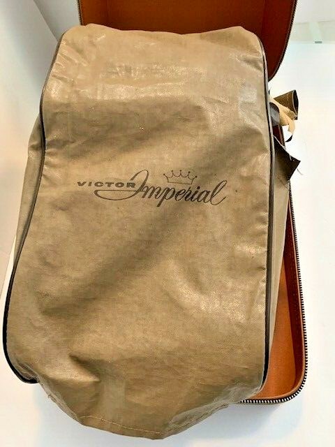 Vintage Victor Imperial 10 Key Push Button Adding Machine+Case/As-Is/Untested