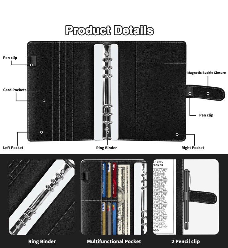 100 Envelopes Money Saving Challenge Binder, A5 Money Saving Challenges Book