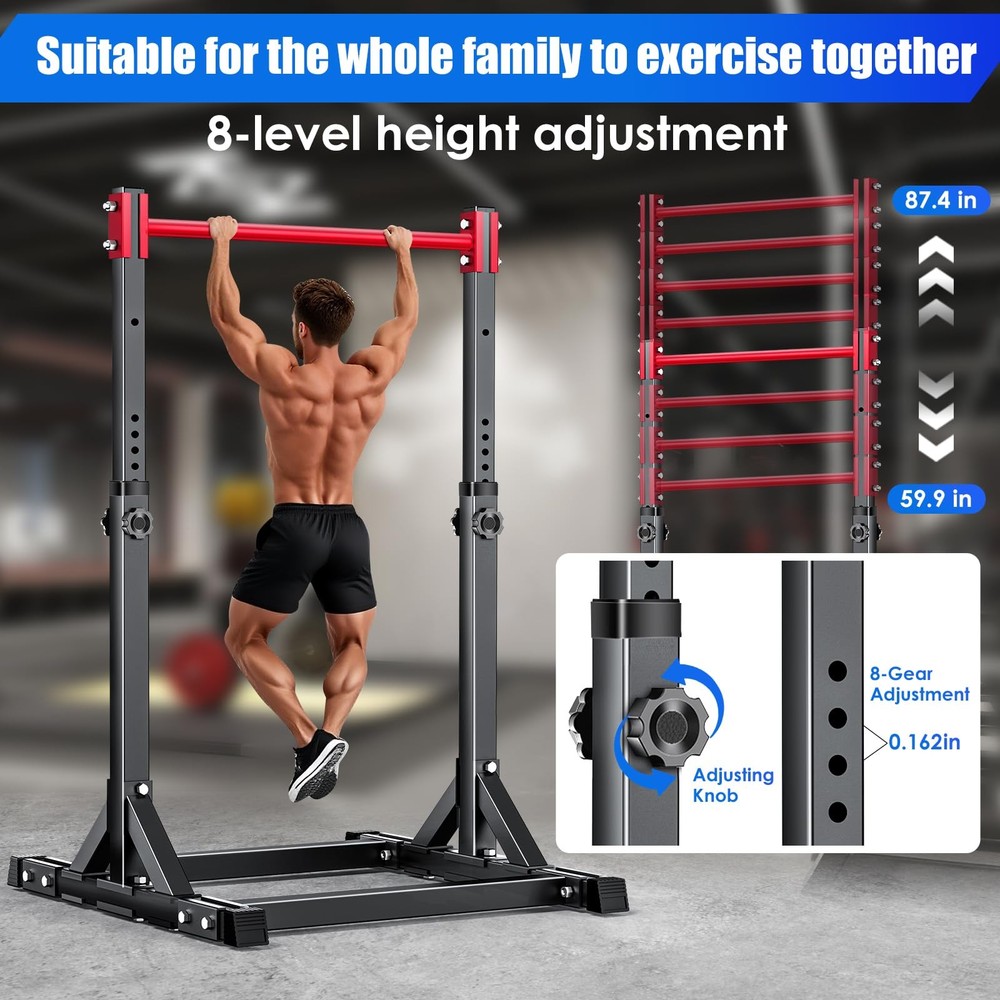 Pull Up Station,Power Tower Adjustable Pull Up Bar Free Standing, Pull Up Bar...
