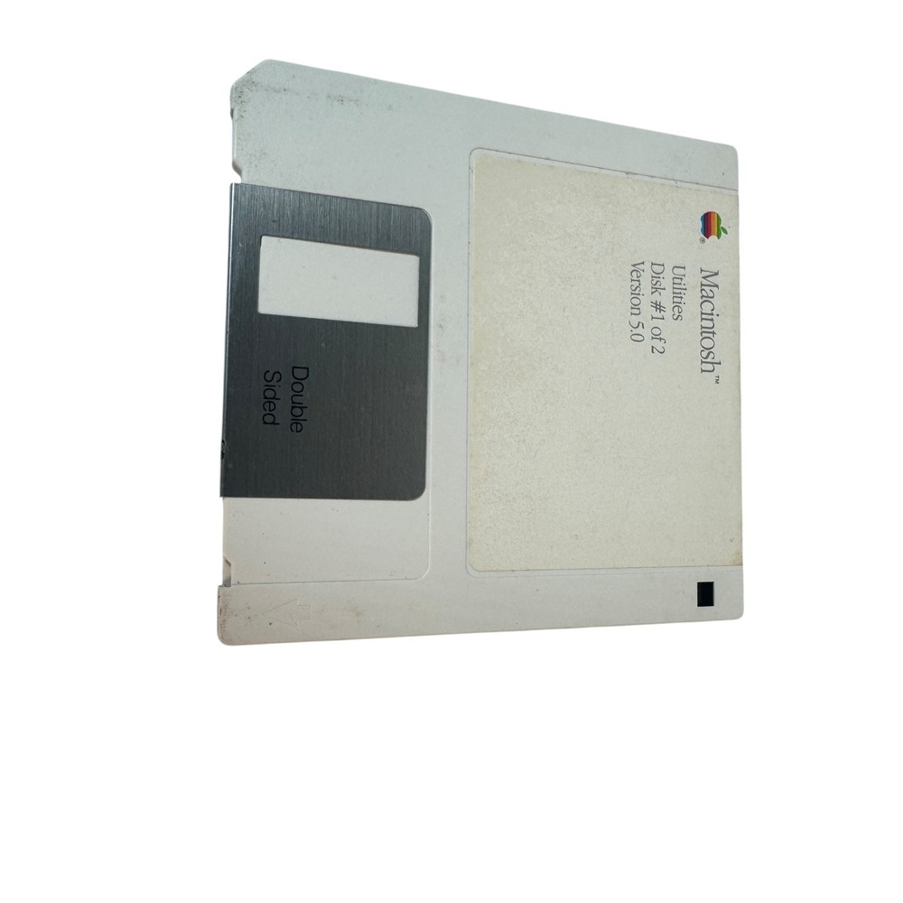 Vintage Macintosh Utilities Version 5.0 Disk Set #1 & 2 OEM System Software