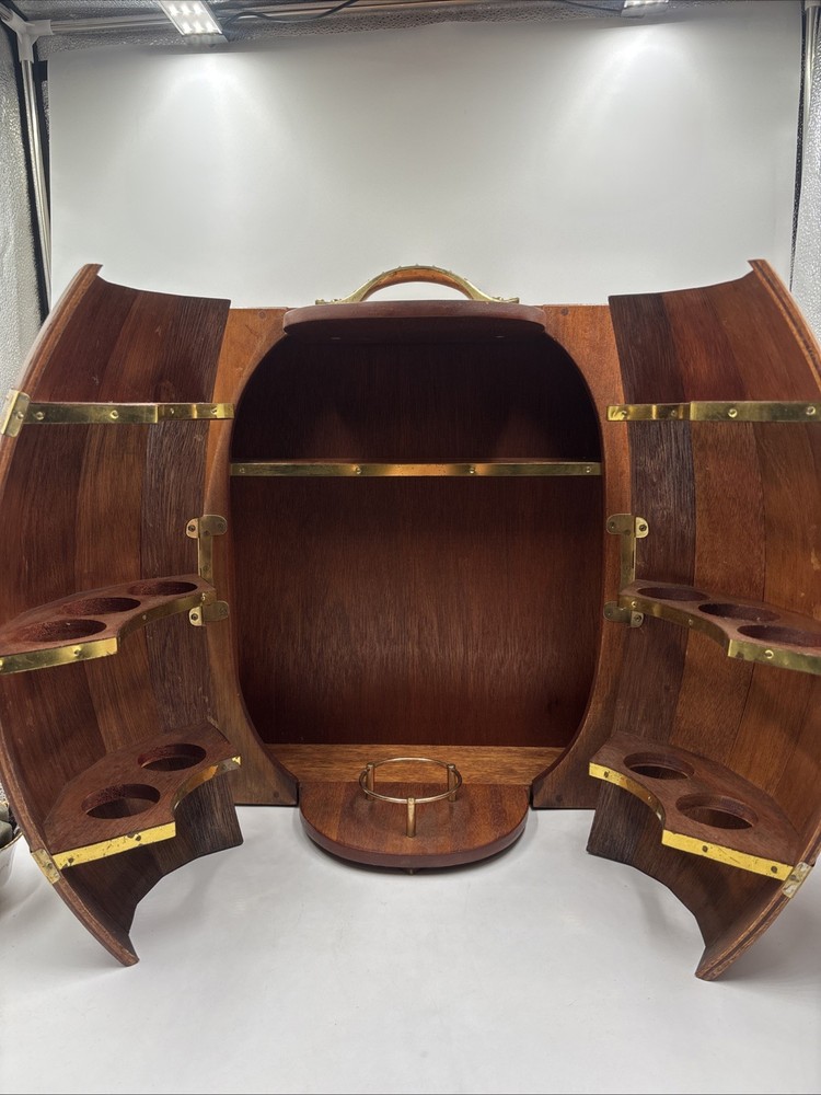 Mahogany Barrel Wine Rack / Wine Holder