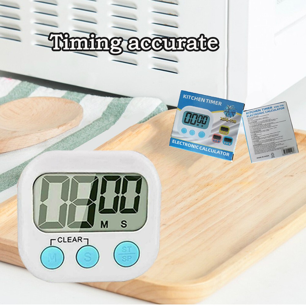 Extra large display kitchen timer magnetic electronic cooking baking timer