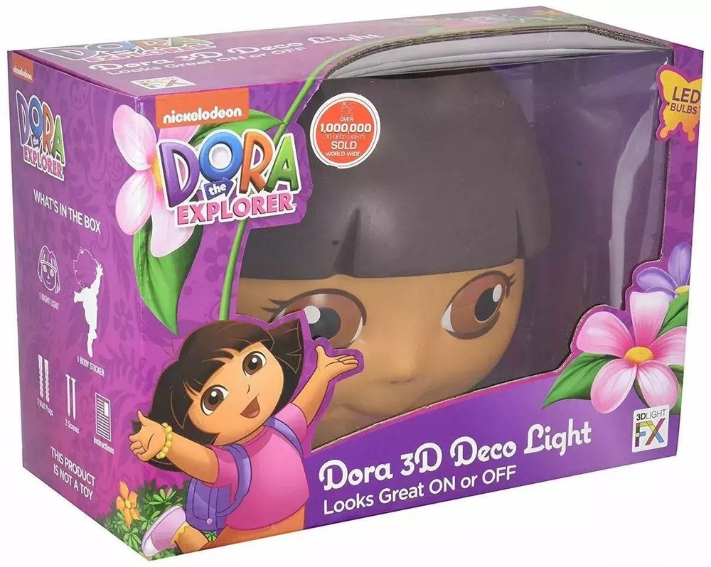 3DlightFX Dora The Explorer 3D Effect Deco Light Wall Mount Battery-operated