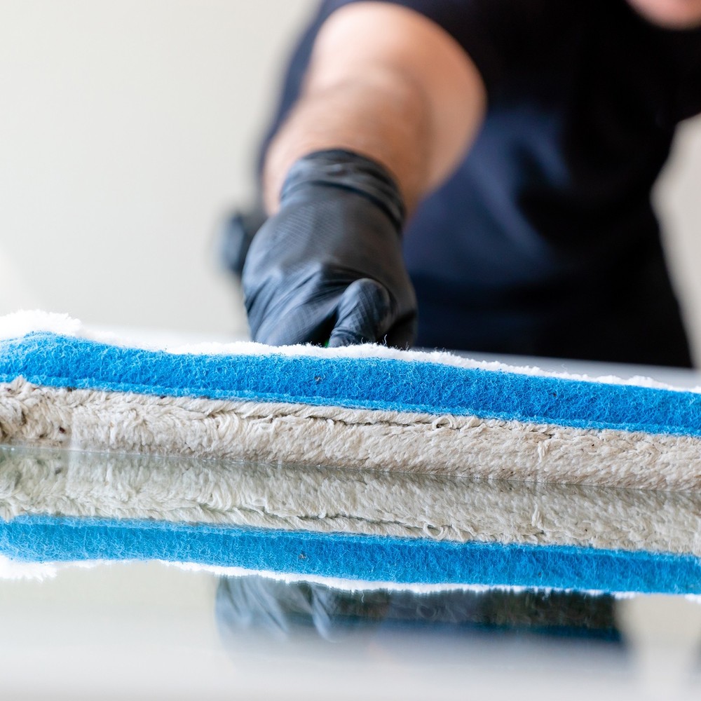 Microfiber Window Scrubber Replacement Head 9.84" Blue/White