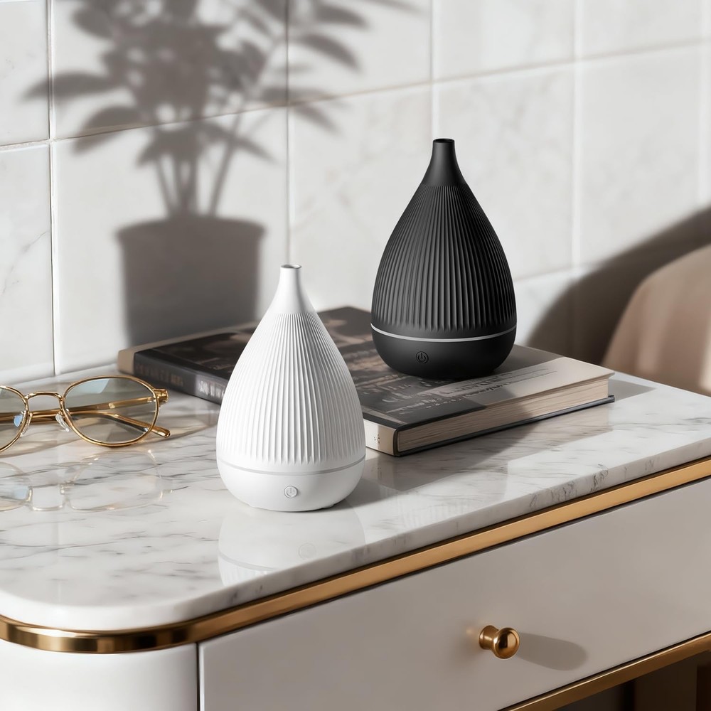 Ultrasonic Essential Oil Diffuser, Home Fragrance Aroma Diffuser with White