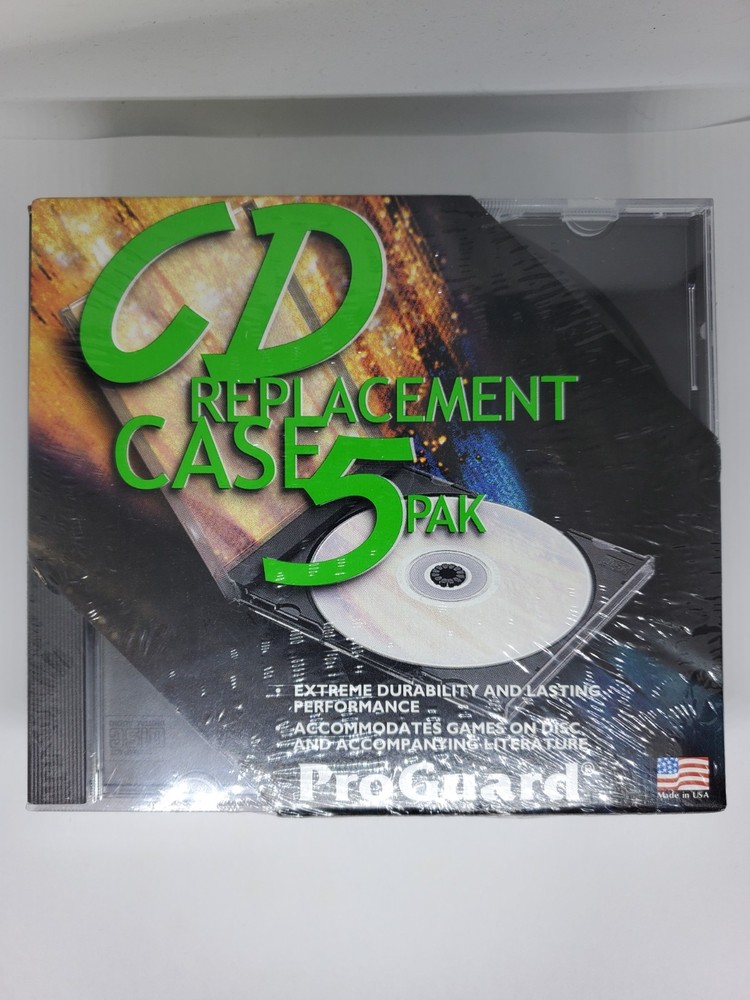 Pro Guard CD Replacement Case 5 Pack - Made in USA - Unopened